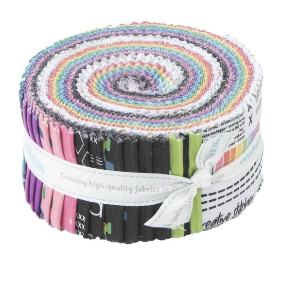 Riley Blake Designs Kristy Lea Make Rolie Polie 40 2.5-inch Jelly Roll Bundle - Picture 4 of 5